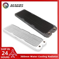 Water Cooling Radiator 360 20mm Ultra-Slim Red Copper 14 FPI Support 120mm Fan Cooler Computer Liquild Cooler Row Black/White