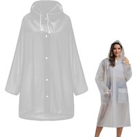 Durable EVA Rain Coat Thick Windproof Waterproof Full Coverage Poncho Unisex Outdoor Gear for Travel Camping Hiking