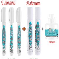 6/1Pcs/Set Oily White Marker Pen Tire Painting Notebook Tyre Tread Environmental paint Pen Waterproof Permanent Graffiti Pens