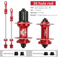 AliExpress HOGER MTB HUB Front Rear 32 36 Holes QR Thru-axle Exchange HG Mountain Bike Disc Brake Bicycle Hub 7-12S 120 Click Hub 6 Bearing