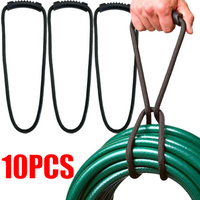 60cm Black Storage Strap with Handle Extension Cord Organizer Air/Water Hose Organizer for Garage Boat Storage Elastic Band