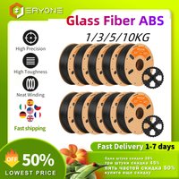 ERYONE 1/3/5/10KG Glass Fiber ABS Premium Filament 3D Print,Wholesale,Black White,10% glass fiber abs filament