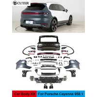 958.1 958.2 Change to 9YA 9Y0 SD Style PP Rear Bumper Rear Door Taillight for Porsche Cayenne 958 Car Body Kit 11-17