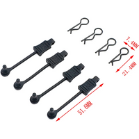 4Pcs Rubber Body Clip Retainer Shell Fixed Buckle Lock AR390165 For 1/10 ARRMA Senton Granite Typhon Big Rock Vorteks