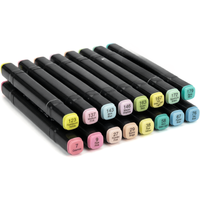 Double Head Alcohol Oil Markers 16 Colors Macaron Series Dual Tip Art Pen for Kids Adults Painting Drawing Supplies