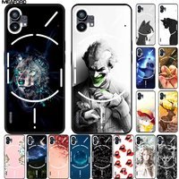 For Nothing Phone 2 Case Fashion Cool Shockproof Black TPU Soft Cover for Nothing Phone 1 One Two Coque Protector Shells Cartoon