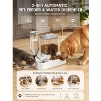 Automatic Cat and Dog Water Dispenser Integrated Food Bowl - Large Capacity, Battery Free, Durable Pet Feeding Accessories