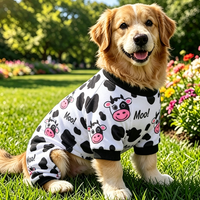 1pc Cow Print Dog Pajamas - Machine Washable, Dog Sleepwear, Pet Loungewear, Funny Pet Clothes, Soft & Comfortable Pet Apparel