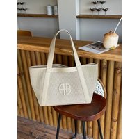 2026 New Casual Simple Style Mesh Weave Tote Bag Women Large Capacity Versatile Single Shoulder Handbag Soft Handle Ladies Bag