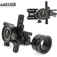 4/6/8X Compound Bow Sight 0.019" Optic Fiber 1 Pin Sight Scope For Bow And Arrow Hunting Outdoor Shooting Archery Accessories