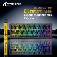 Attack Shark X68HE Magnetic Switch Keyboard | 0.01mm Precision, 0.125ms Low Latency, 8KHz Polling & RGB Customization for Esport