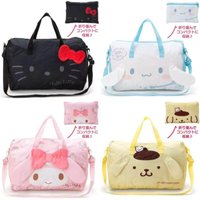 Japanese HelloKitty Patch Dog Portable Folding Luggage Bag Melody Travel Bag Handbag Crossbody Bag Female