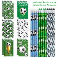 20-teiliges Fußball-Stift- und Notizbuch-Set für Kinder, Jungen, Sport-Thema, Geburtstagsparty-Geschenke, Piñata-Füller, Schulbelohnung, Weihnachtsgeschenk