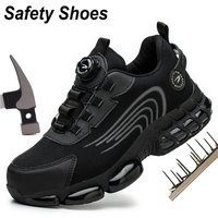 New Safety Boots Men Work Sneakers Indestructible Shoes Steel Toe Protective Boots Anti-smash Anti-puncture Work Tactical Boots