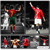 Athlete C_Cristiano Soccer R_Ronaldo Poster Decorative Wall Art Stickers Mural Photo Print for Home Living Room Hallway Decor