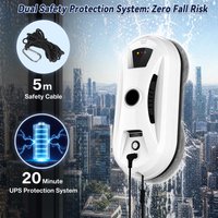 Intelligenter Fensterreinigungsroboter, 5600 Pa starke Saugkraft, Ultraschall-Wassersprühfunktion, automatischer Reinigungsverlauf, Kantenerkennung, Anti-Fall-Schutz, elektrischer Glasreiniger für