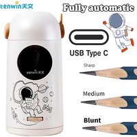 Tenwin cartoon Automatic pencil sharpener Type-C Astronaut Electric Sharpener Pencils school nice Students stationery