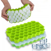 37 Cavity Honeycomb Ice Cube Trays Reusable Silicone Ice Cube Mold for Chilled Drinks Whiskey Cocktail DIY Reusable Ice Maker