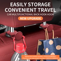 Car Back Seat Hook Hidden Car Seat Hook Car Interior Organizer Accessories 20KG Heavy Duty for Grocery Bag Car Headrest Hanger