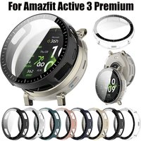 Tempered Glass+PC Case For Amazfit Active 3 Premium Anti-scratch Screen Protector Bumper For Amazfit Active 3 Shell Accessories