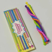 Silicone Texture DIY Sensory Strip Stretchable Enhancing Attention Silent Decompressors Rings Elastic Noodles Unique