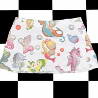 Y2K Clownfish Print Skirt European American Millennium Digital Print Low Waist Mini