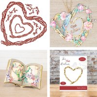 Budding Roses English Ivy Metal Cutting Dies Scrapbook Diary Decoration Stencil Embossing Template DIY Greeting Card Handmade