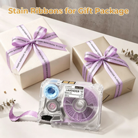 5-Pack Phomemo A30 P15 Multicolor Satin Ribbon 12mm x 5 Meter for Gift Wrapping Wedding Decoration DIY Craft Supplies