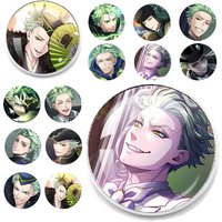 Twist Wonderland Game Cartoon Sebek Zigvolt Character Metal Badge Glass Brooch Cartoon Lapel Pin Bag Clothes Gift Jewelry