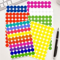 Round Spot Circles Sealing Stiker Paper Labels Coloured Dot Stickers Adhesive Package Label Party Decoration