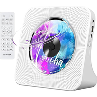 Bluetooth-CD-Player, CD-Player mit 2 HIFI Lautsprechern, Desktop-CD-Player mit LED-Anzeige, CD-Musikplayer mit Fernbedienung