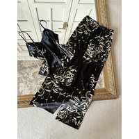 New Women's Pajamas Set Cherry Print Sleeveless V Neck Sexy Sleepwear Fashion 2PC Homewear for Summer and Spring