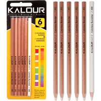 KALOUR Colorless Blender and Burnisher Pencils Set,Non-pigmented, Wax Based Pencil,perfect for Blending Softening Edges