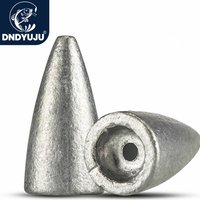 DNDYUJU 10pcs Lead Sinker Fishing Weight 2/3.5/5/7/10/14/20g Bullet Lead Weight Jig Head FreshwaterTexas Rig Set Fishing Tackle