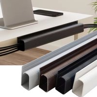 1pc Channel Desk Cable Organizer Cable Management Accessories Cable Protecter No Drilling Under Desk Management Tray