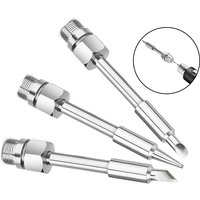 3pcs 510 Interface Soldering Iron Tips M7x0.5mm Thread Head Copper Soldering Iron Tip Portable For 8-10W Battery Soldering Iron