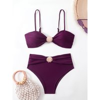 High Waist Bikini Women's Swimsuit Two-piece Bathing Suits Bandeau Woman Swimwear 2026 Trend Bikinis Sets Brazilian Beach Wear