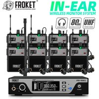 Debra FR-102 UHF In-Ear Wireless Monitoring System Stage Performance With Multiple Transmitter For Recording,Band,Drummer,Church