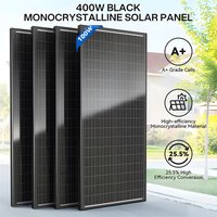Rvpozwer 12V 400W/300W/200W/100W 18BB Rigid Solar Panel Monocrystalline Silicon N-Type Solar Cells Waterproof Camping/Home/RV