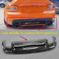 For Mazda MX5 NC NCEC Roadster Miata Rear bumper Diffuser Carbon + Frp Unpainted car BodyKits