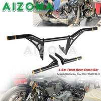 FXLRST Motorcycle Saddlebags Crash Bars Engine Guards Bumpers Protector For HARLEY Softail Low Rider ST 117 FXLRST 2022-2024