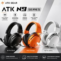 ATK N9 SERIES Esports Wireless Headphones with Microphone Four Mode Head Mounted noise reduction Low Latency Headset lightweight