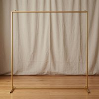 Square Backdrop Frame Event Display Metal Backdrop Stand Freestanding Frame Sturdy Gold Balloon Arch Stands for Parties, Events