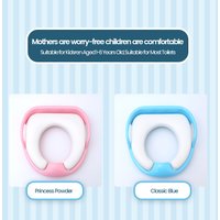 Baby-Töpfchentrainer für Jungen und Mädchen mit Griffen, passend für runde und ovale Toiletten, rutschfest mit Spritzschutz