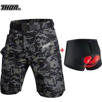 AliExpress THORSOL 2025 Thorsol Men's Camouflage Cycling Downhill Shorts MTB Bicycle Bottoms Culottes Short Vtt Homme Enduro Mountain Bike Shorts