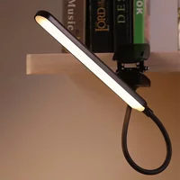 LED-Leseleuchte mit Klemme, 3 Farben und 10 Helligkeiten, Schreibtischlampe, flexibler Schwanenhals, Buchlampe, Kinder-Lese-Nachtlicht, Buchlicht