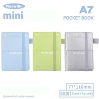 Planwith A7 Planner,Mini Notebook with Pen Holder&Band,Dot Grid/Blank Pages for Students,Habit Tracking&Daily Carry Useful Book