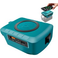 Wireless Phone Charger for Makita Battery 18V Battery Adapter with USB Output and Type C for Camping Travel Outdoor Work