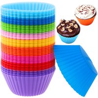 9pcs/Set Silicone Cake Mold Round Shaped Muffin Cupcake Baking Molds Kitchen Cooking Bakeware Maker DIY Cake Decorating Tools