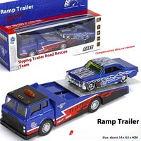 Kids' Alloy Ramp Tow Truck Model with Retro Power - Fun Backflip Action, Race-Ready Toy Car for Endless Play